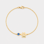 The Paw Birthstone Bracelet