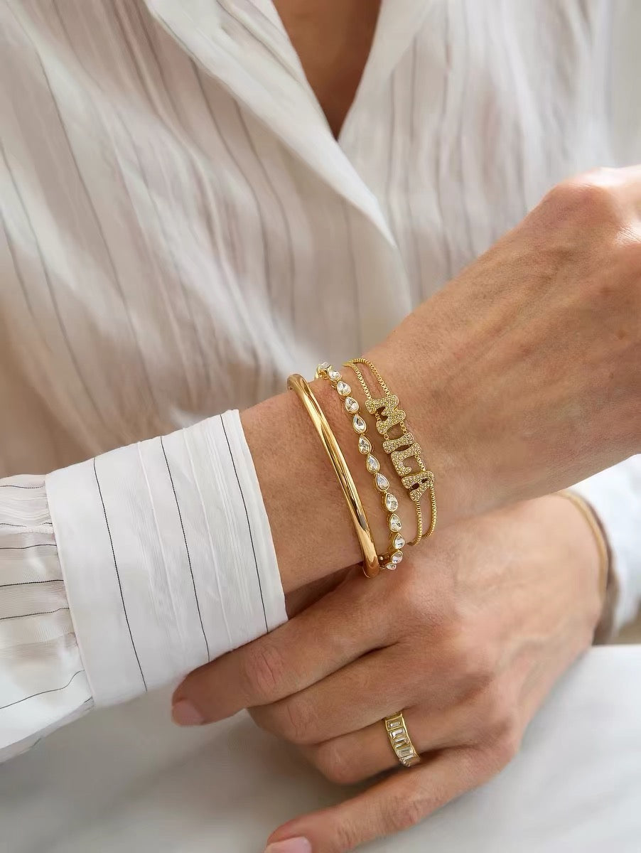 Zoey Bubble Pavé Personalized Bracelet