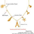 Starfish Initial Necklace