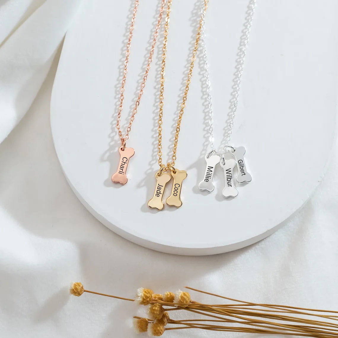 Dog Bone Name Bracelet