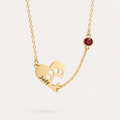 The Paw Birthstone Necklace
